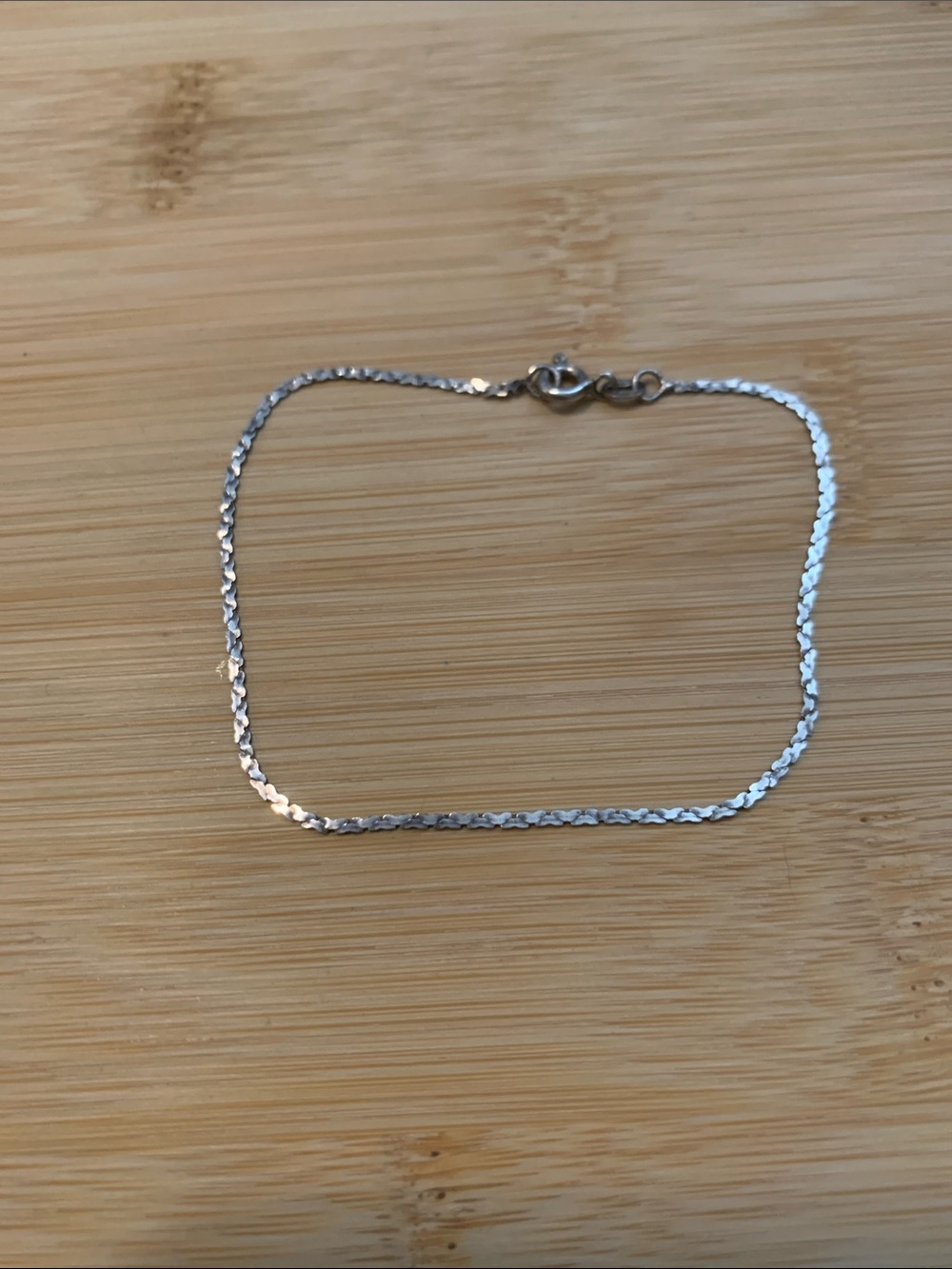 Vintage Sterling Silver Flat Link Bracelet - Silver unisex